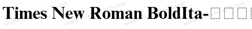 Times New Roman BoldIta字体转换